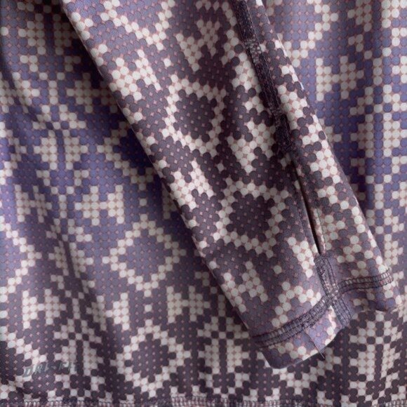 Nike Pro Women's Track Jacket S Half Zip Athletic Purple Pink Geo Thumb Holes - Picture 13 of 15